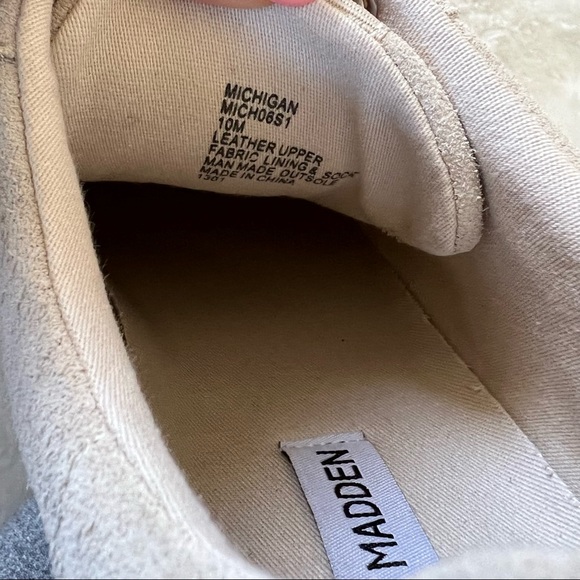 Steve Madden Michigan Chunky Platform Suede Leather Sneakers Sz 10 - Picture 9 of 11